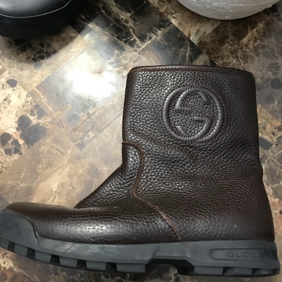 Chocolate Gucci ankle Boots; Size 12; Little girls - Picture 2 of 3